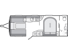 Swift Challenger 580 Hi Style - 2016 Floorplan