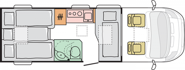 Adria Compact Supreme DL - 2024 (55547) Floorplan