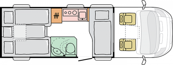 Adria Compact Supreme DL (64070) Floorplan