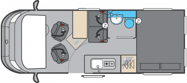 Swift Carrera 224 - Auto (66735) Floorplan