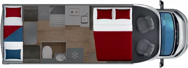 Giottiline  Siena 396 Premier - FIAT (67030) Floorplan