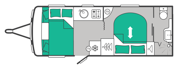 Swift Challenger 580 - 2027 Floorplan