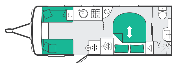 Swift Challenger 580 - 2027 Floorplan