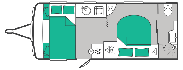 Swift Challenger Grande 580 - 2027 Floorplan