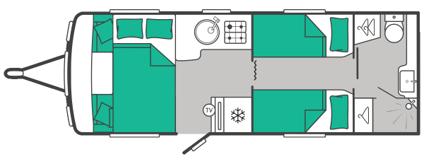 Swift Conqueror 565 - 2027 Floorplan
