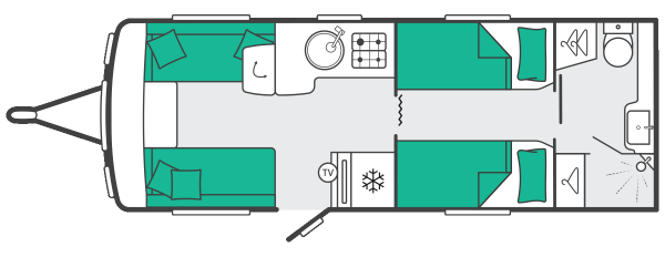 Swift Conqueror 565 - 2027 Floorplan