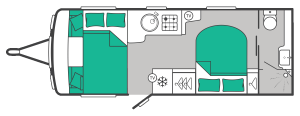 Swift Conqueror 580 - 2027 Floorplan