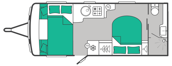 Swift Conqueror Grande 580 - 2027 Floorplan