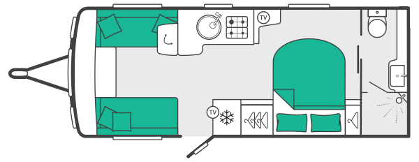Swift Conqueror 580 - 2027 Floorplan