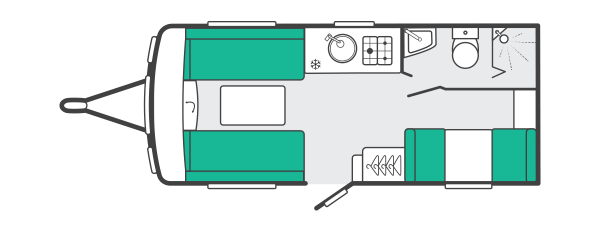 Swift Sprite Alpine 4DB - 2027 Floorplan