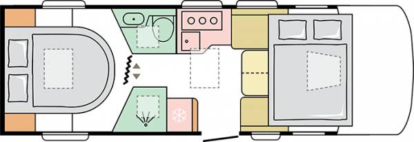 Adria Sonic Supreme 700 DC - 2024 (56474) Floorplan