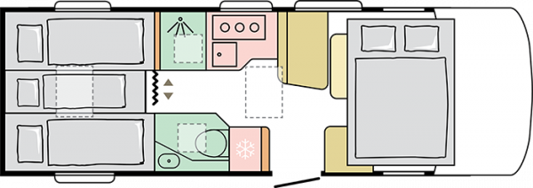 Adria Sonic Supreme 700 SL - 2023 Floorplan