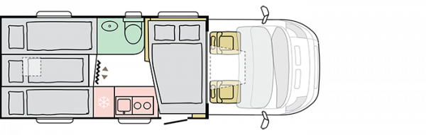 Adria Matrix Axess 600 SL - 2024 ( 50165) Floorplan