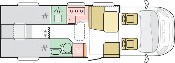 Adria Matrix Supreme 670 SL -  2024 (23706) Floorplan