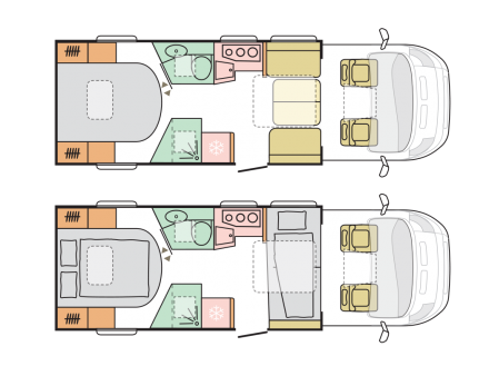 Adria Coral Supreme 670 DC (55553) 2024 Floorplan