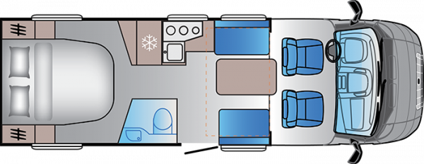 Sun Living  S-Series 72 DC by Adria (66042) Floorplan