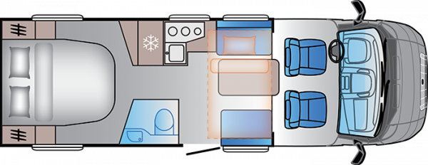 Sun Living  S-Series 72 DC by Adria (66042) Floorplan