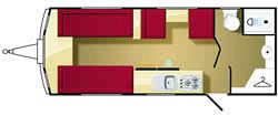 Elddis Avante Amber 524 - 2007 Floorplan