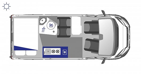 Westfalia Columbus 540D Artense Grey (63422) Floorplan