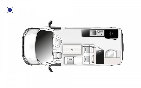 Westfalia Kepler One Iconic 9573 LHD 2020 Floorplan