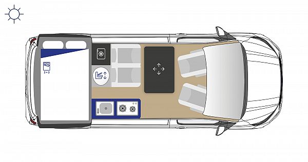 Westfalia Kipling Metallic Grey (66473) Floorplan