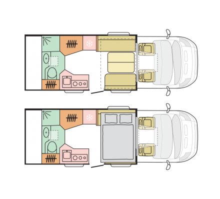 Adria Matrix Axess 600 DT (36271) Floorplan