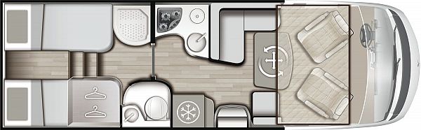 Mobilvetta K Yacht 85 Teknoline - 2019 Floorplan