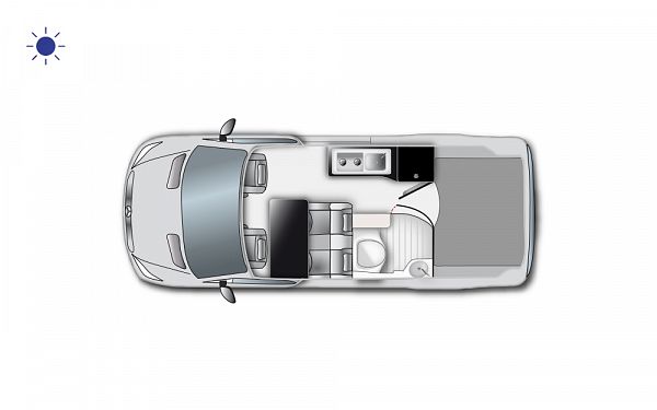 Westfalia James Cook High Top (10174) Floorplan