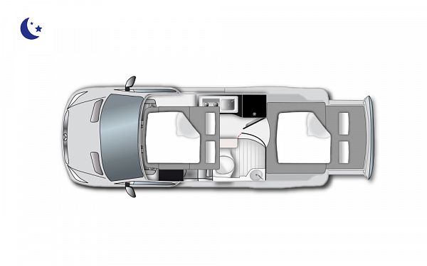 Westfalia James Cook High Top (10174) Floorplan