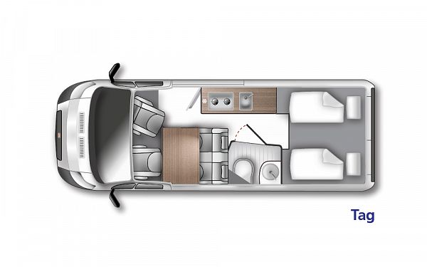 Westfalia Amundsen 600 E (10206) Floorplan