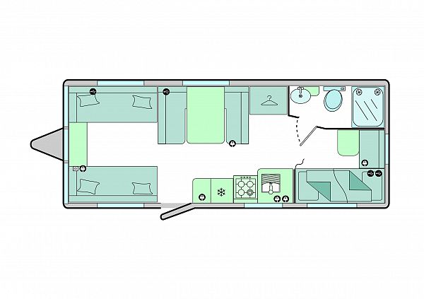 Bailey Pegasus Grande GT75 Grande Palermo 2020 Floorplan