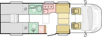 Adria Coral 60Y 670 DL Floorplan