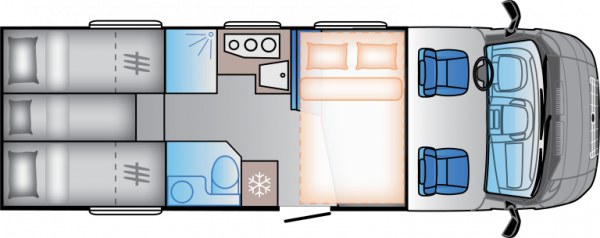 Sun Living  S-Series 75 SL by Adria (66040) Floorplan