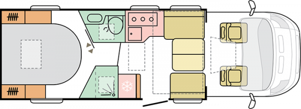 Adria Coral Supreme 670 DC (16727) Floorplan