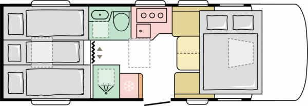Adria Sonic Supreme 700 DL - (66831) Floorplan