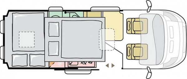 Adria Twin Sports 600 SPB - 2024 Floorplan